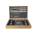 Kit Jogo de Xadrez + Cantil Preto