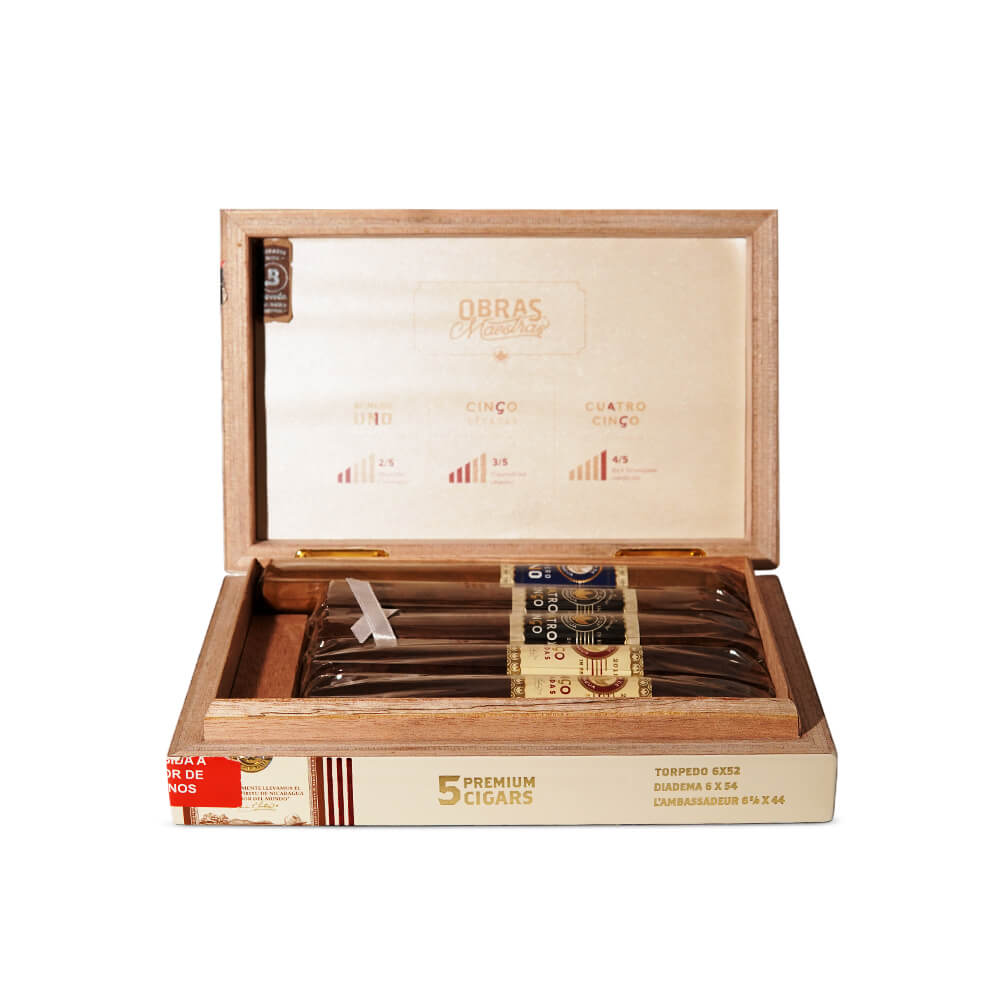 Kit Sampler Joya de Nicaragua Selección Especial Obras Maestras (5 Charutos)