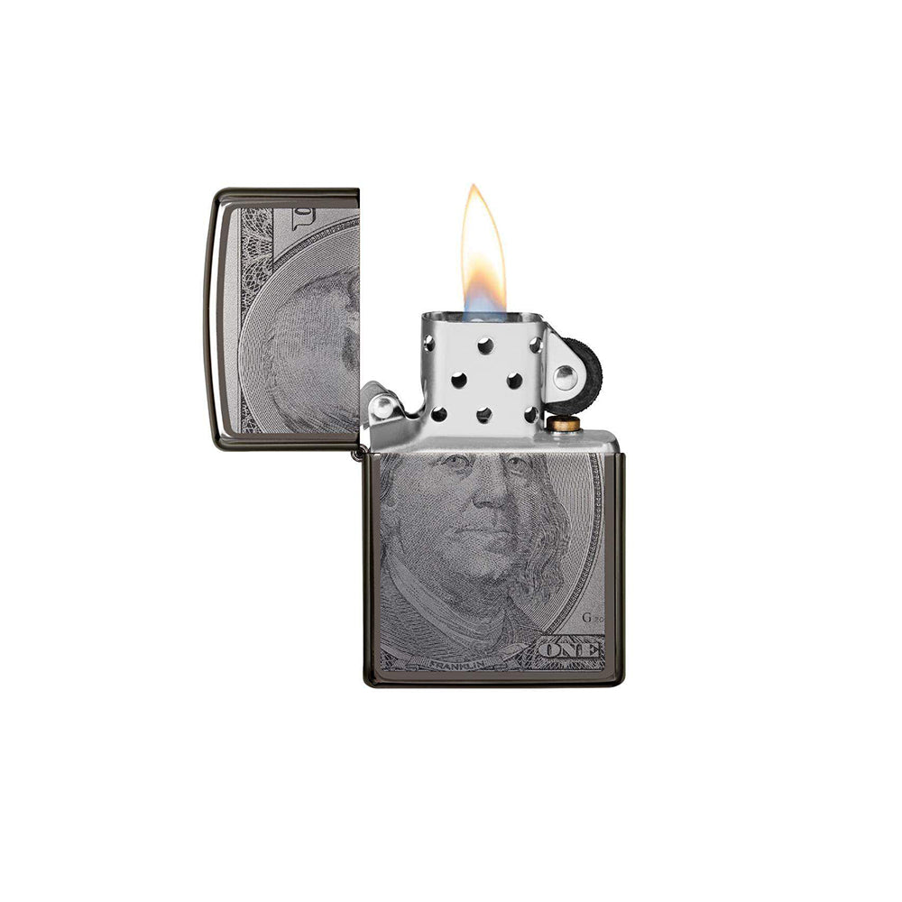 Isqueiro Zippo Black Ice Currency Design (49025)