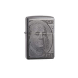 Isqueiro Zippo Black Ice Currency Design (49025)