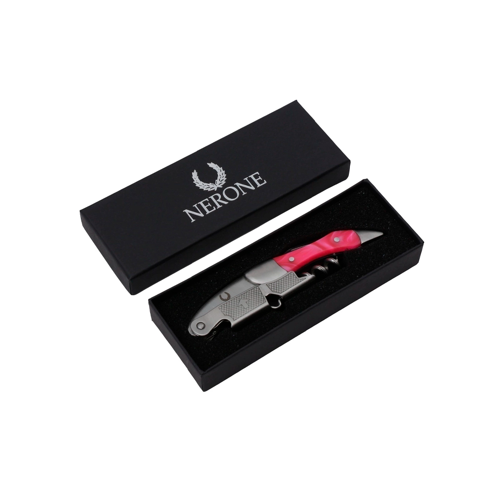 Abridor Saca-Rolhas Nerone Sommelier Pro Inox/Rosa