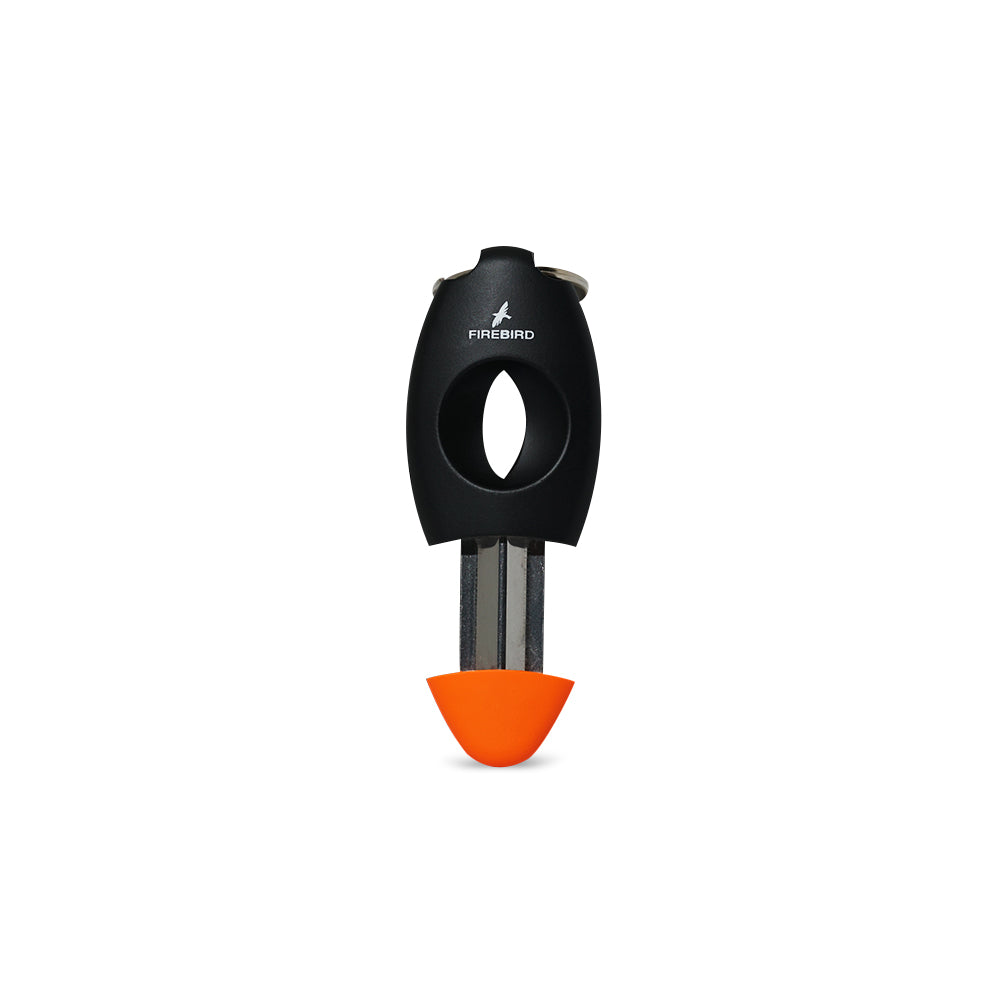 Cortador de Charutos Colibri Firebird Viper (V-Cut) Preto + Laranja