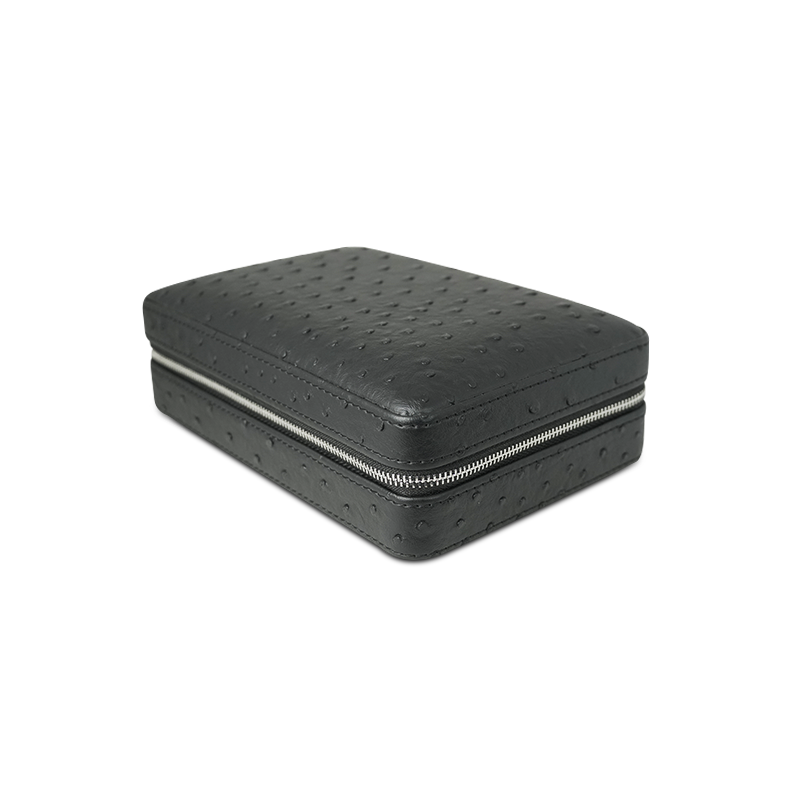 Porta Charutos em Couro Preto