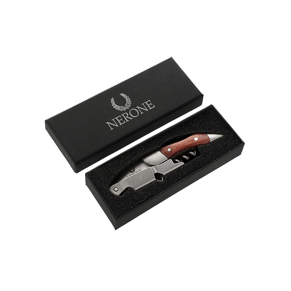 Abridor Saca-Rolhas Nerone Sommelier Pro Inox/Rosewood