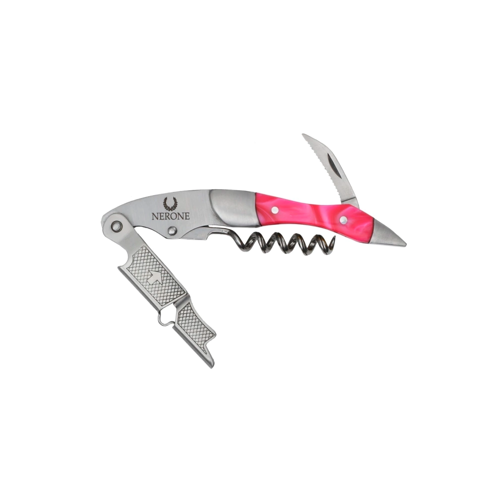 Abridor Saca-Rolhas Nerone Sommelier Pro Inox/Rosa