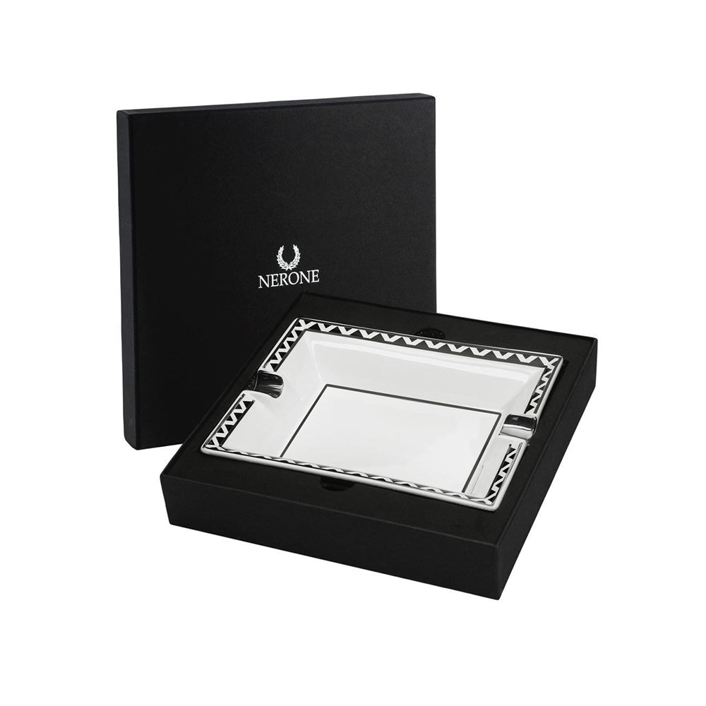 Cinzeiro p/ Charuto Nerone Chevron Cerâmica