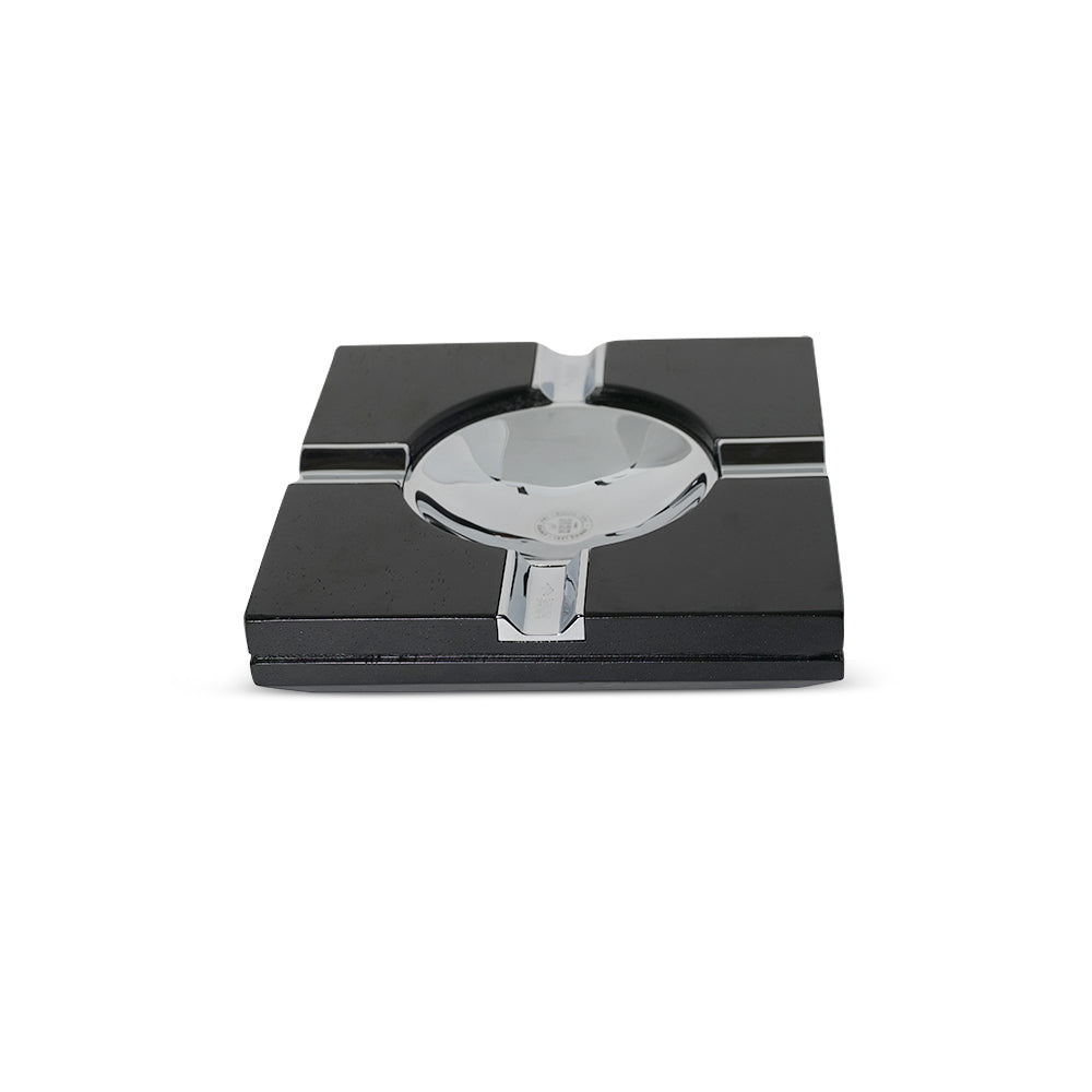 Cinzeiro p/ Charuto Hit Madeira e Metal HIT-CI-023 (Preto e Prata)