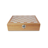 Kit Jogo de Xadrez + Cantil Marrom