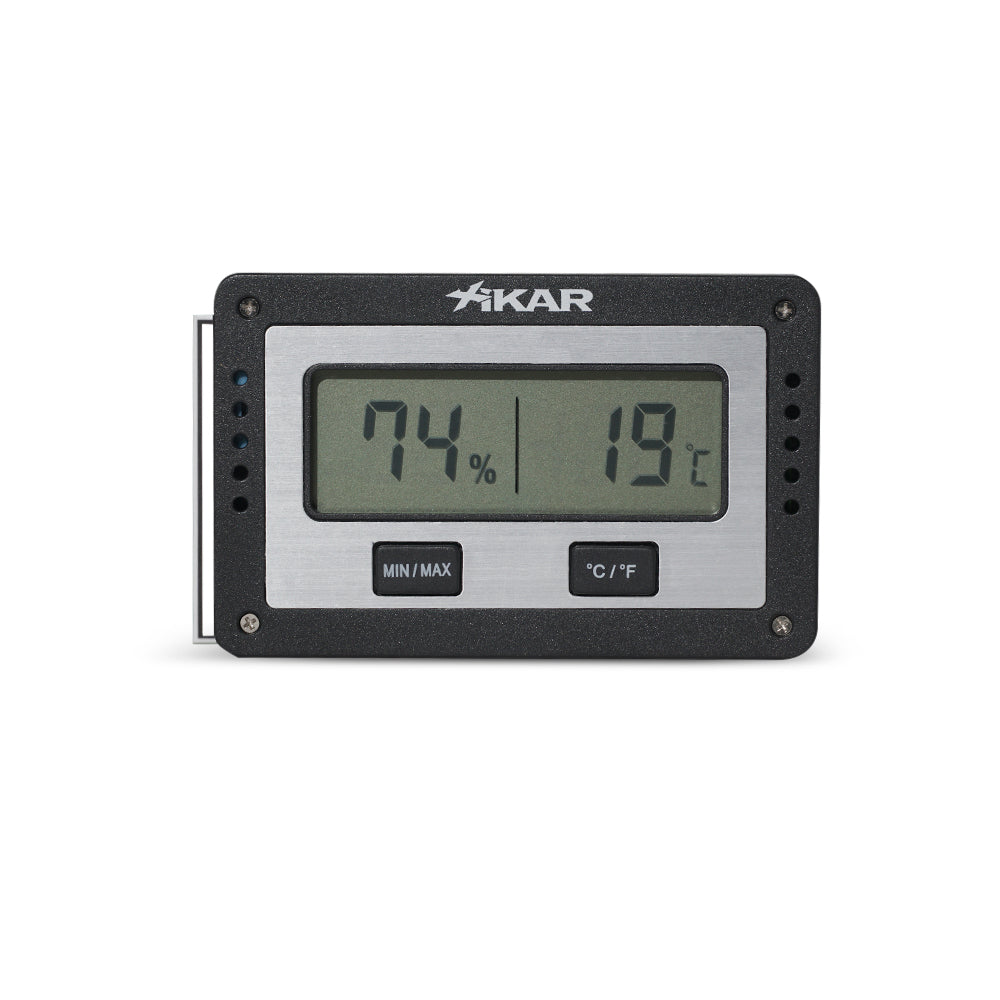 Higrômetro Digital Xikar Puro Temp Rectangular