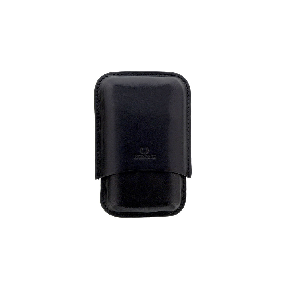 Charuteira De Couro Nerone Sublime Black p/ 3 Charutos