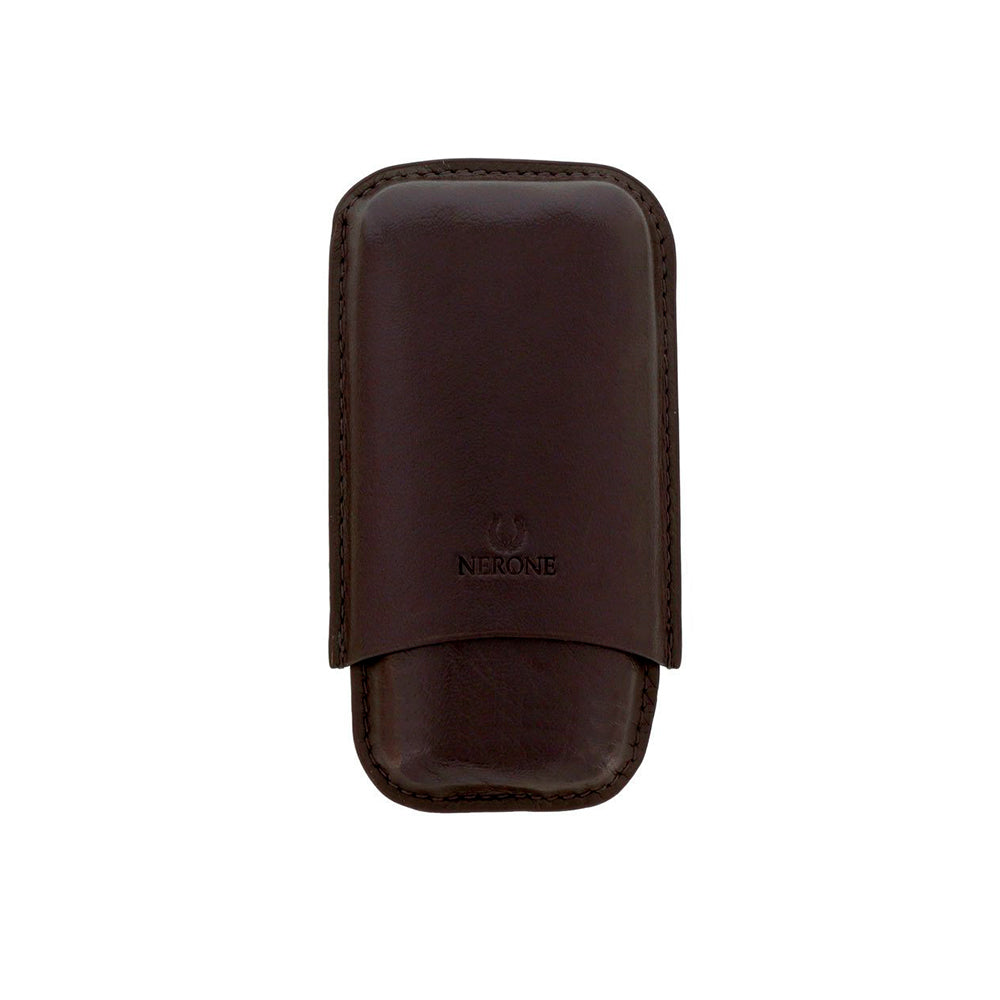 Charuteira De Couro Nerone Sublime Marrom p/ 3 Charutos