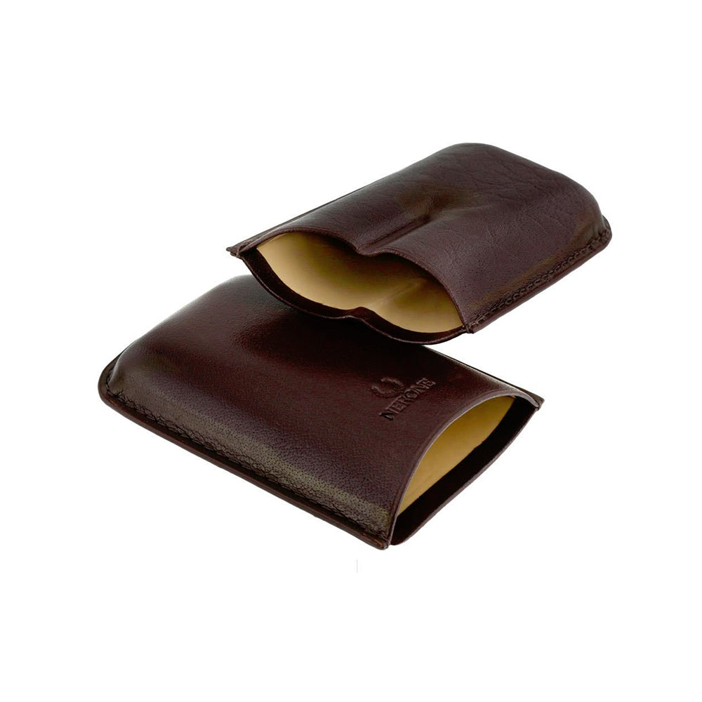 Charuteira De Couro Nerone Sublime Marrom p/ 3 Charutos